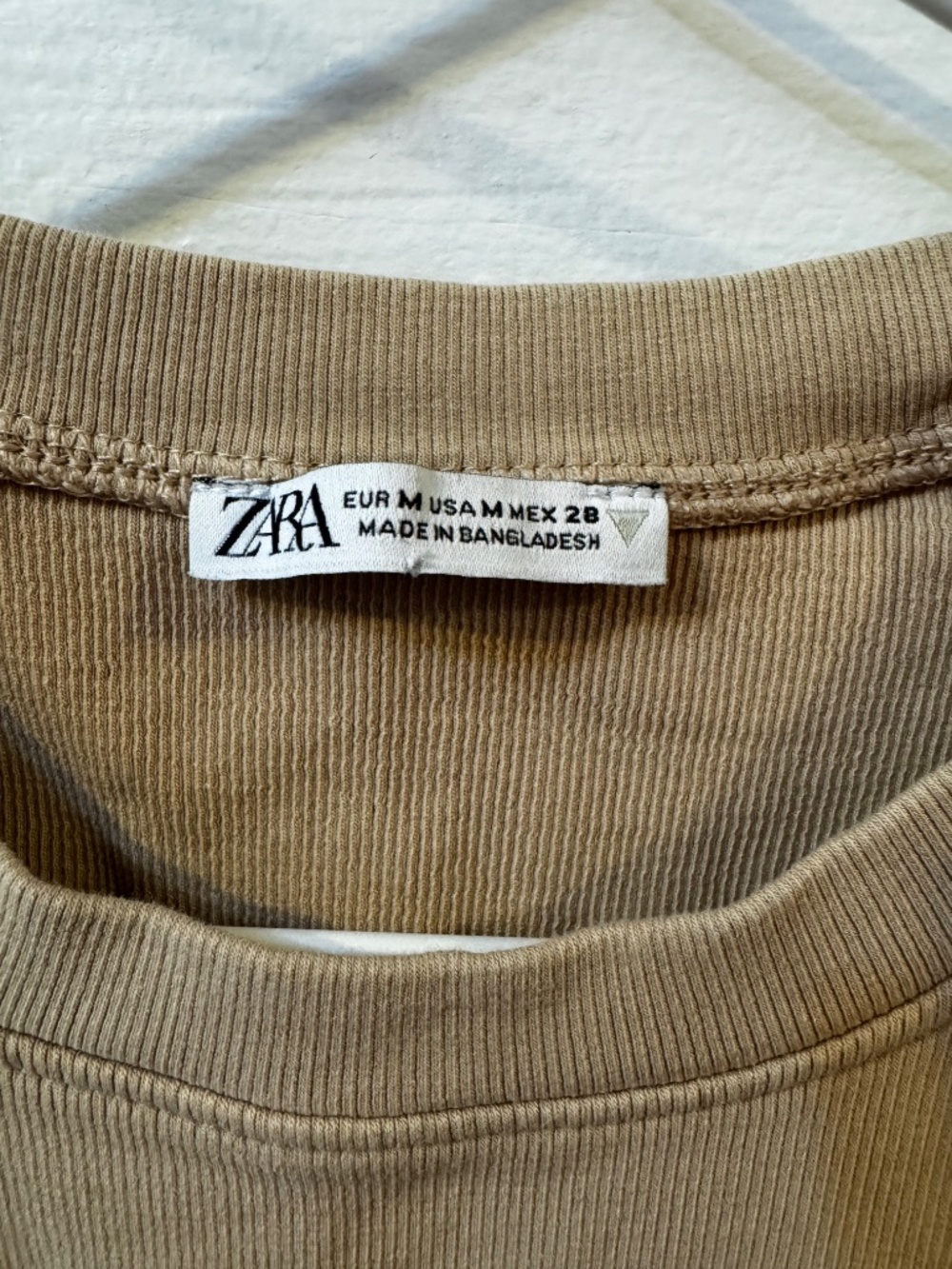 Zara Ribbed Tank - Nude/ Beige - Picture 2 of 3